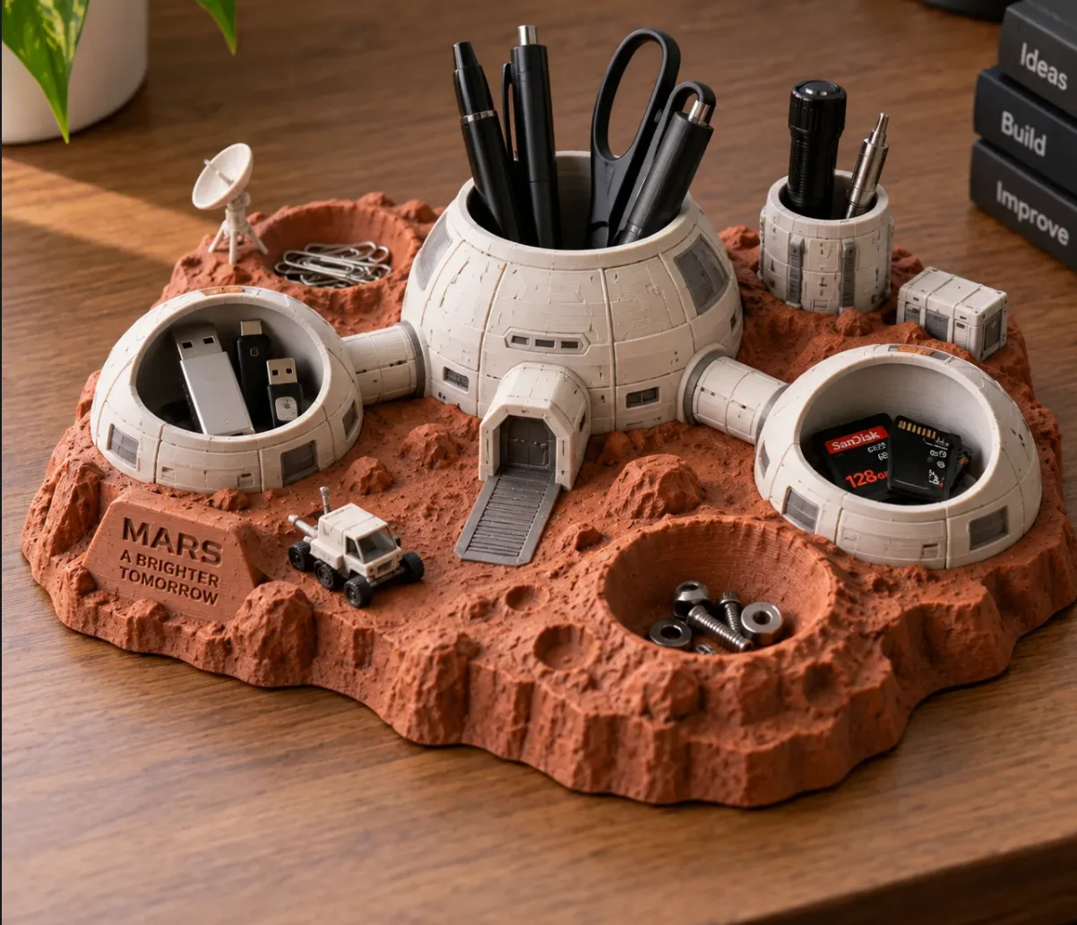 Lunar Base Desk Organizer